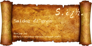 Smideg Ágnes névjegykártya
